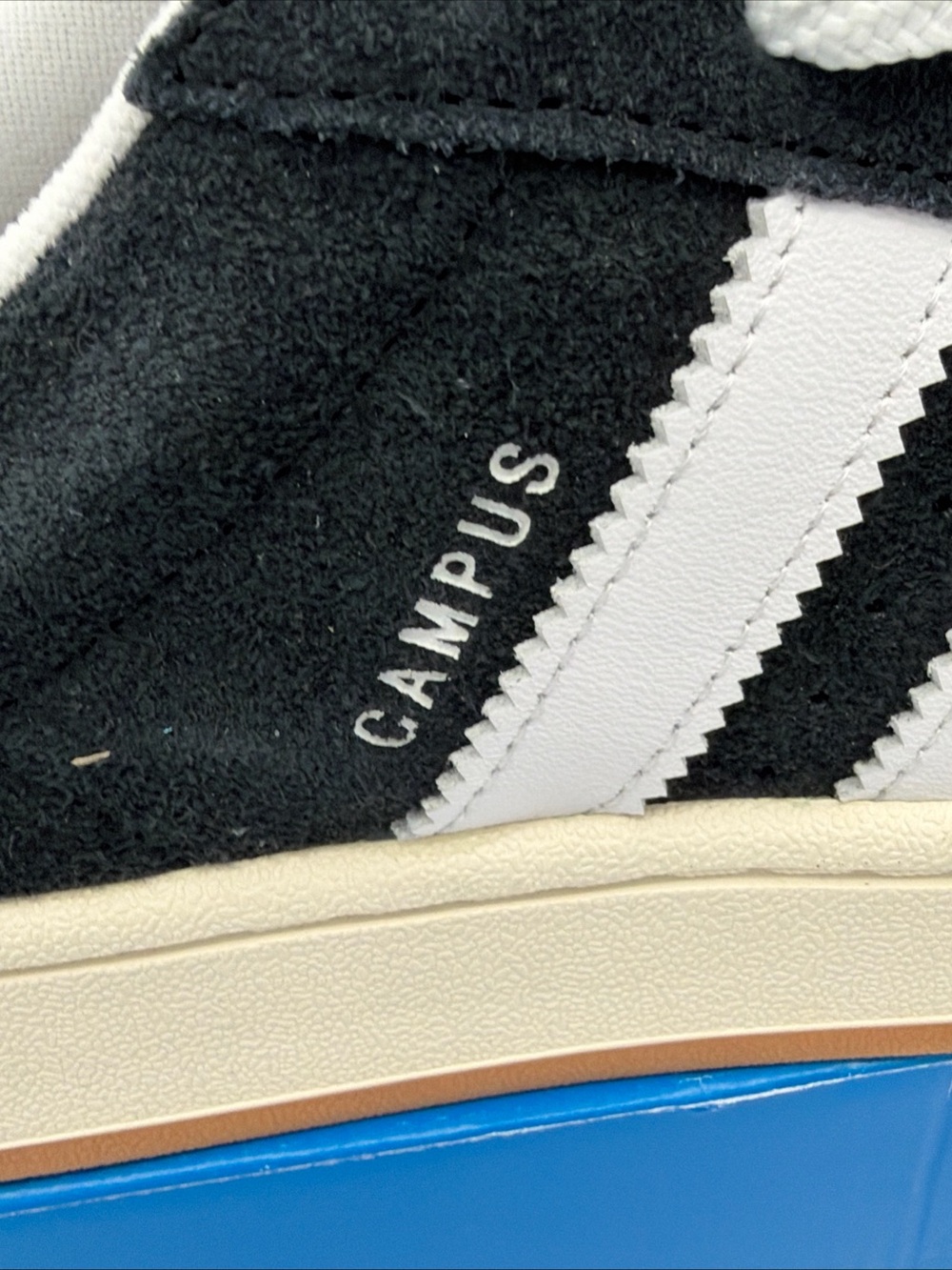 adidas Campus Black White Gum Men’s Sneakers - Picture 5 of 6